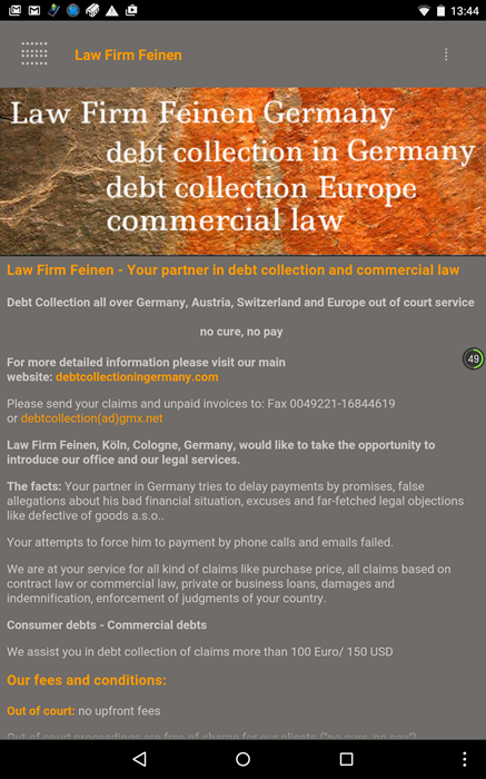 debt collectors claim management Germany Europe Lawyer Law Firm international law commercial law contract law debt collectors claim management Germany Europe Lawyer Law Firm international law commercial law contract law